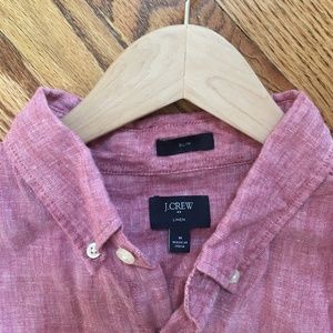 J Crew Linen Button Down Size M Slim